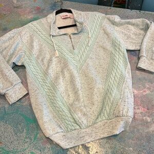80s Cable Corded Pullover
